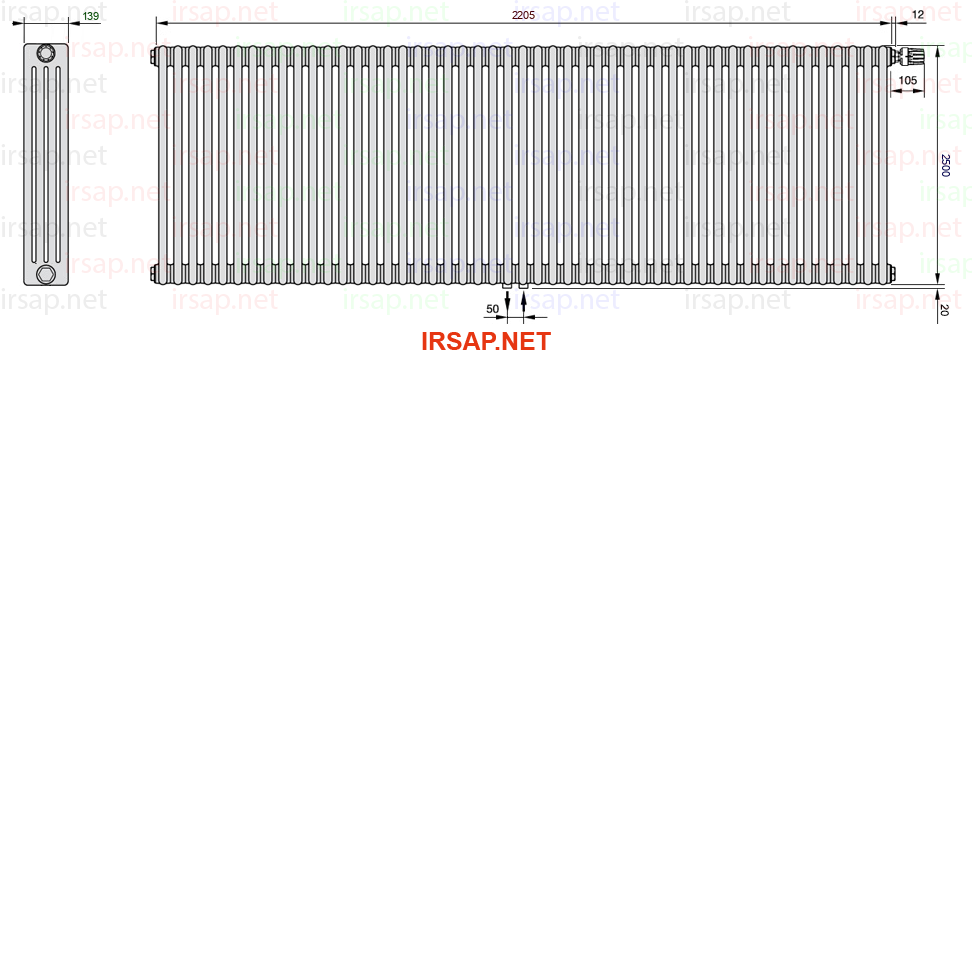 Радиатор IRSAP Tesi 42500/49 T52 CL 01